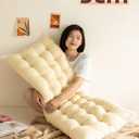 College Dorm Bed Bolster Pillow Long Reading Rectangular Headboard Pillow Backrest Support Cushion for Sitting in Bed Daybed Pillows Soft,White,Full/120 * 50cm