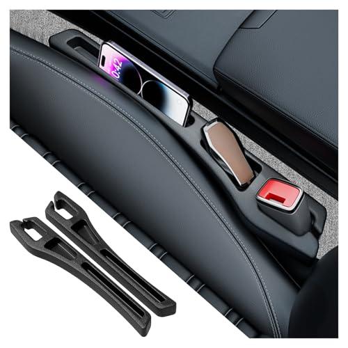 YGDMD 2PCS Car Seat Gap Filler Organizer,2 in 1 Car Gap Filler with Fill and Storage Function for Storing Phones Keys Cards,Universal Multifunctional No Drop Seat Guard for Cars