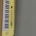 RockJam 49 Key Keyboard Piano, Portable Electronic Music Keyboard with Speakers, USB-C Power or Battery Operation, Headphone Input, 200 Tones, 200 Rhythms, Note Stickers & Lessons (Lemon Sherbert)