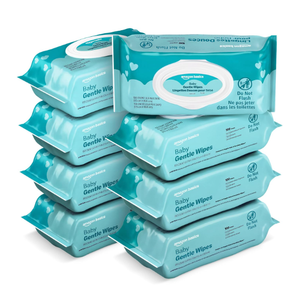 Amazon Brand - Mama Bear Gentle Formulated without Fragrance Baby Wipes, Hypoallergenic, Sensitive Skin, Unscented, 800 Count (8 Packs of 100)