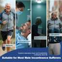 Reusable Incontinence Underwear for Men, Washable Boxer Briefs Protection, Leak Proof Adult Male Diapers for Urinary Absorbency (Mix 3pcs, Large) (Black)