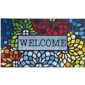 CHICHIC Colorful Welcome Door Mat, Welcome Mat 24x 36 Inch Front Doormat Outdoors for Home Entrance Outdoors Mats for Outside Entry Way Doormat, Heavy Duty Non Slip Rubber Back Low Profile