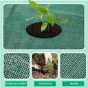 78 x 6.5 ft Garden Weed Barrier Landscape Fabric with Precut Planting Holes, Heavy Duty Weed Barrier Permeability Gardening Ground Cover Mat for Outdoor Greenhouse, Vegetable Beds, Green