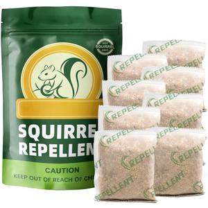 Squirrel Repellent Outdoor, Ground Squirrel Repellent, Repel Squirrel, Chipmunk Repellent for Garden/Bird Feeders/Attic and Yard, Natural Mint Squirrel & Chipmunk Repellent for Plants - 8P