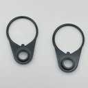 2pcs Two Point Sling Mounts Durable Heavy-Duty Sling Attachment Ring Black