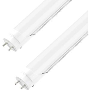 JESLED T8 LED Bulbs 4 Foot, 24W 3200LM 5000K Frosted Type A+B, 2Pack