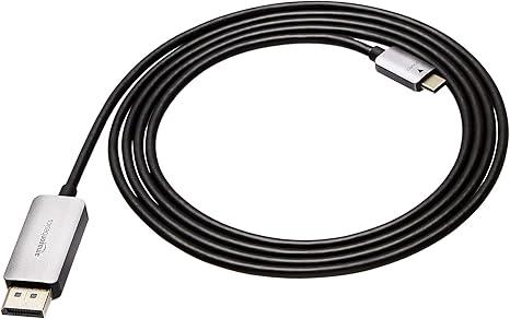 Basics Aluminum UniDirectional USBC (Source) to DisplayPort Cable (Display)  6Foot