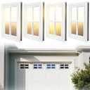 4 Pack Garage Door Windows, Replacement Vinyl Window Inserts with UV Resistant Transparent Acrylic Panel for Garage Doors, 20.8 x 13.8 inch (Cross Design)
