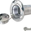 NRC&XRC New Casting 2"(50mm) Boat Water/Gas/Fuel/Waste/DEO Deck Fill/Filler with KeyCap Marine Grade316 SS Hardware for Boat Yacht Caravan,RV
