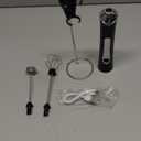 Rechargeable Milk Frother Handheld For Coffee,3 Speeds Frother Wand With Stand, Batidora De Mano Electrica,Coffee Frother With 2 Heads,Drink Mixer Electric Handheld,Kitchen Essentials(Black)