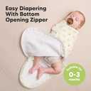 Baby Swaddle Sleep Sacks with Zipper - 3-Pack Swaddles for Newborns 0-3 Months, Infant, Baby Girls, Boys, Soft & Durable Newborn Sleep Sack, Easy Diaper Change Swaddling Blanket (Bumble Bear)