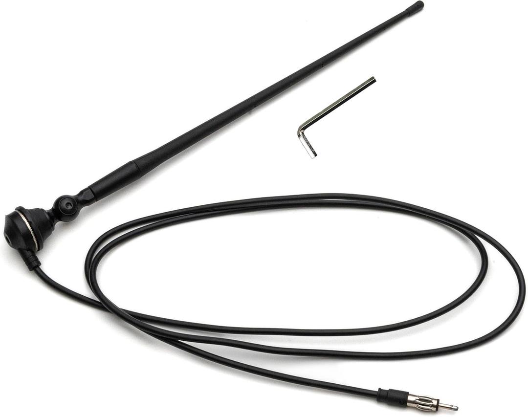 AntennaMastsRus - Marine Black AM-FM Rubber Ducky 15 Inch Antenna Kit - for ATV, Boat, Camper, Go Kart, Motorhome, Pontoon, RV, Sailboat, Tractor, Trailer, UTV, Yacht