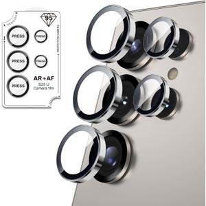 2 x for Samsung Galaxy S25 Ultra Camera Lens Protector, Alloy Individual Lens Protectors with Alignment Fram, Scratch Resistant HD Clear Camera Screen Protective Cover,Case Friendly (Gray)