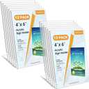 MaxGear Sign Holder 4X6 inches Slant Back Acrylic Sign Holders Plastic Display Stand Clear Paper Stand Tabletop Display for Office, Home, Store, Restaurant, 12 Pack