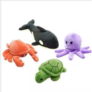 JUSTQUNSEEN 5Pcs Finger Puppets Set, Cute Sea Animal Finger Puppet for Role-Playing Mini Hand Puppets Suitable for Kids,Sea Animal Puppets for Storytelling, Realistic Finger Puppet for Toddlers