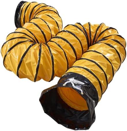 16ft Duct Hosing PVC Flexible Ducting Hose for 20Inch Utility Blower Ventilation Exhaust Fan with Adjustable Rope (20IN x 16FT)