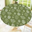 Moosfor Printed Spandex Round Tablecloth Fitted Table Cloth for 36-44 Table, For Up to 36"-44" Round