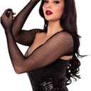 Traitorous Women's Black Fishnet Fingerless Shrug (Black)
