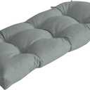 Arden Outdoor Wicker Settee Cushion, 41.5 x 18, Rain-Proof, Fade Resistant Stone Grey Leala