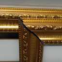 11x14 Gold Picture Frame, Photo Frame for Wall or Tabletop Display, 2 Pack Ornate Vintage Picture Frames with Real Glass, Display Poster 8x10 with Mat or 11x14 without Mat for Antique Dco (11"x14")