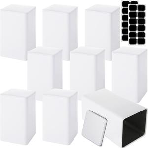 9 Pack Square White Metal Tins, Square Tin Can, Small Tea Tin Canisters, Loose Leaf Tea Storage Containers with Airtight Lids, Tea Containers for Loose Tea, Herbs, Coffee, Cube Sugar