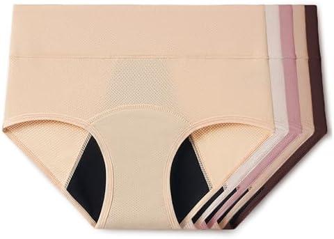 Everdries Washable & Reusable Incontinence Underwear for Women Over 60 - Leakproof, Discreet, Absorbent, Machine-Washable Panties (Comfort Plus, L, Pack of 5)
