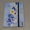 Feams Case for iPad Air 5th/ 4th Generation Case 10.9 Inch 2022 2020 Flip Stand Auto Wake/ Sleep Cover with Pencil Holder & Pocket, Blue Floral