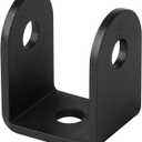 GBGS 20 Pcs Black 1-1/4" U Bracket for Panel,1/8" Thick,Powder Coating