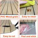 YU LI 3DH Peel and Stick PVC Slat Wall Panel 118"x15.75" Self-Adhesive Thick Faux Oak Wood Grain Wallpaper Panel 3D Soundproof Wall Panels for Walls & Ceilings