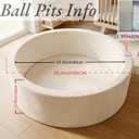 Soft Foam Ball Pit for Toddlers 35.4", Soft Round Kiddie Playpen Baby Ball Pit for Kids & Dog with Soft Memory Sponge, Ideal Gift for Babies Indoor and Outdoor Play(Balls not Included) Apricot Yellow