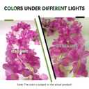Luerbi 12 Pack Purple Red Wisteria Hanging Flowers Garland, 3.77 Feet Artificial Flower Vines, Fake Wisteria, Artificial Vines Hanging Garland for Backdrop Outdoor Yard Garden Decor