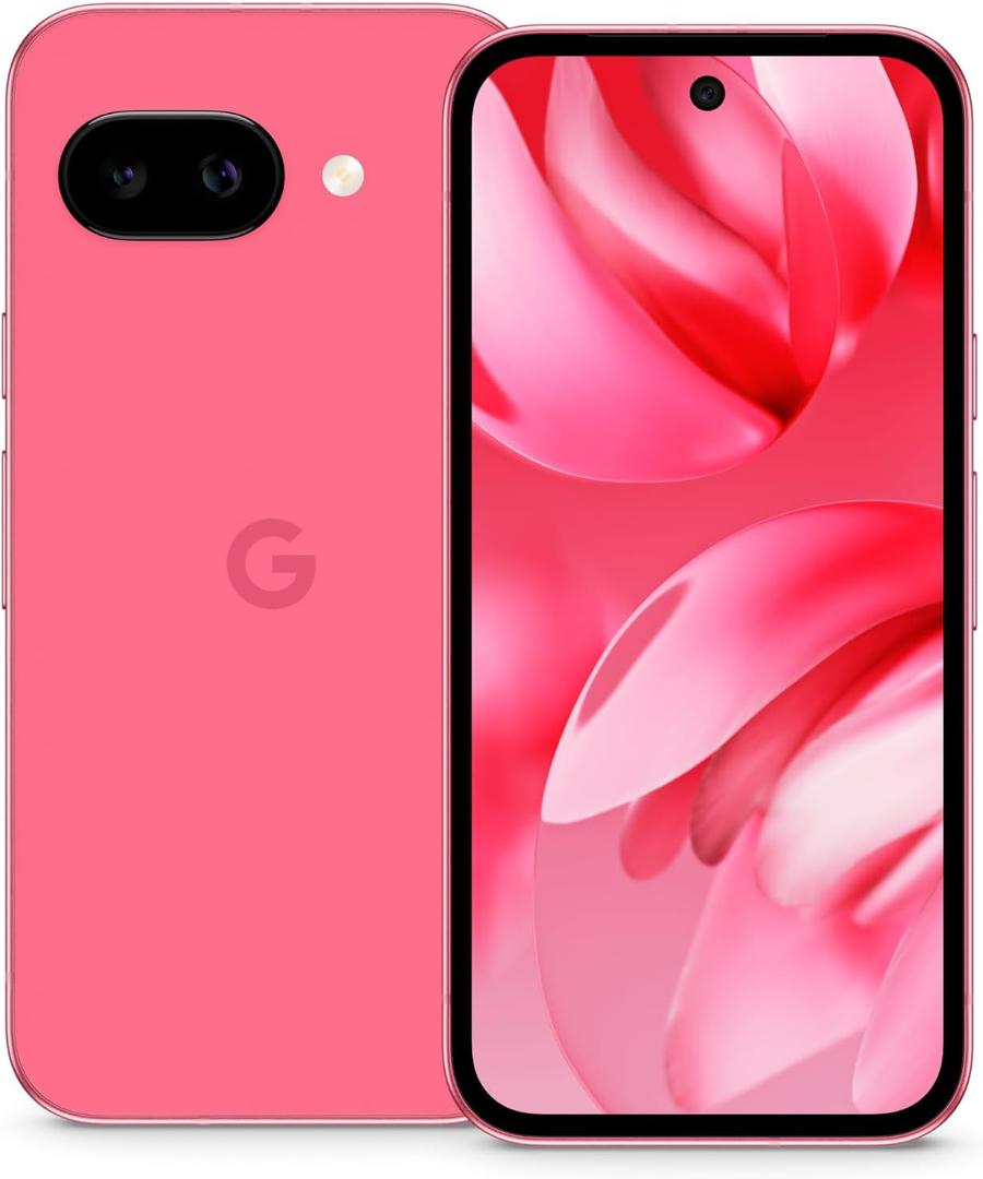 Google Pixel 9a with Gemini - Unlocked Android Smartphone with Incredible Camera and AI Photo Editing, All-Day Battery, and Powerful Security - Peony - 128 GB