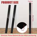 2 Pcs 304 Stainless Steel Strips, Brushed Self Adhesive Strip Metal Trim Strip, Finishing Sheet Metal Strip for Microwave/Oven/Cooktop, 30" Long, 2" Wide Gap Filler for Kitchen Decor-Black