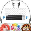 AXHJ 13Ft Adjustable Balloon Arch Stand Kit, New Reusable Table Balloon Arch Kit with Base High Strength Glass Fiber Pole for DIY Party Wedding Birthday Baby Shower Kids Decorations