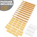 SpaceAid Bamboo Drawer Dividers with Inserts and Labels, Kitchen Adjustable Drawer Organizers, Expandable Organization for Home, Office, Dressers, 10 Dividers with 24 Inserts (17"-22" Natural)
