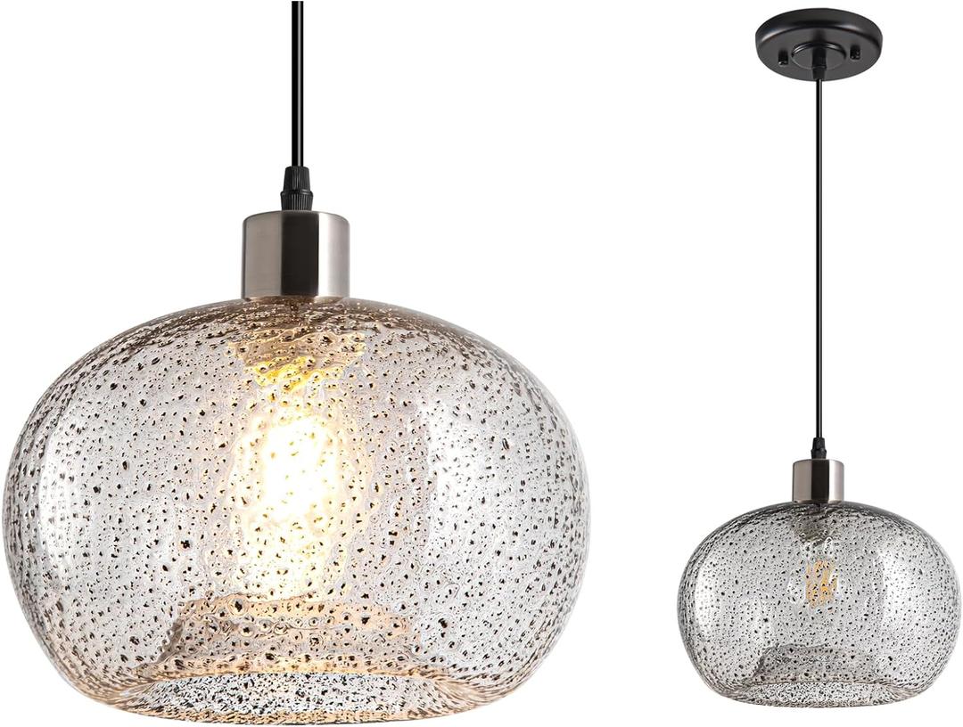 Modern style battery operated pendant light with remote control,Mini kitchen island hanging ceiling light fixtures,Pendant lights fixtures over table,For kitchen island,dining room,living room,bedroom (White)