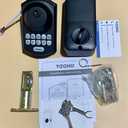 Keyless Entry Smart Lock Set: Front Door Fingerprint Deadbolt with AutoLock/Keypad & AntiPeep Password for MultiUser Family Home Security