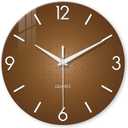 XFM Modern Wall Clock for Living Room Decor 20 Inch Large Brown Analog Wall Clock Silent Wall Clocks Battery Operated