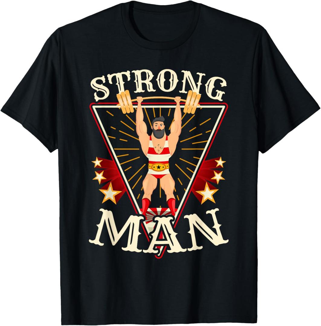 Circus Shirt - Vintage Circus Strongman Costume T-Shirt, Size Small