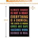 2 x Hafhue Science is Real Welcome Garden Flag, 12 x 18 Inch Double Sided Fall Holiday Yard Outdoor Farmhouse Decoration Flag, Everything Is A Chemical The Earth Is Round Rainbow Garden Flag