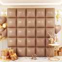 Brown Square Foil Balloons Wall Backdrop 25Pcs Double Sided Brown Balloon Tunnel Arch Kit for Birthday Baby Bridal Shower Gender Reveal Easter Wedding Anniversary Party Decorations