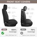 for Ford F150 Seat Covers Full Set 2009-2024 2025 2026 & F250 F350 F450 2017-2026 XL XLT Lariat Platinum and More Trims Breathable Ice Silk Leather & Waterproof Seat Protector(Black)