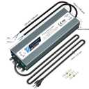 LED-Power-Supply Outdoor Transformer Waterproof: DC12V 300W 25A - IP67 - AC 90-130V - Low Voltage - Billboard Lighting - Wall Wash - Landscape Companies