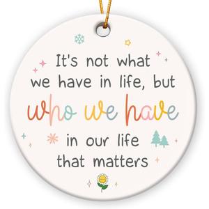 Thank You Ornament 2025 - Thank You Gifts for Women Men, Appreciation Gifts for Coworkers Friends, Ceramic Christmas Ornaments for Tree Decor - Holiday Keepsake & Xmas Gift Exchange Idea