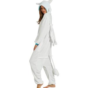 brableewear Adult Pajamas Dragon Animal Onesie Halloween Cosplay Costumes Homewear One-Piece Jumpsuit (Small, White)