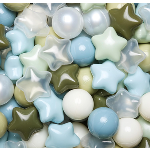 TRENDPLAY Star Ball Pit Balls 50 100 200 500 for Toddlers - Ball Pit Ball Shapes for Boys Girls Fun, Birthday Party, Christmas Decoration