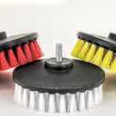 3pc Carpet Mat 5" Round Brush w/Power Drill Attachment Car Care & Detailing Tool