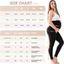 Walifrey Women's Maternity Leggings with Pockets Over The Belly,Pregnancy Yoga Pants Activewear Workout Leggings (Red, M)