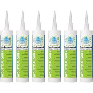 TMS Soundproofing Acoustical Sealant Caulk - Premium Acoustic Sealant, 6 Tubes 28oz Each - Acoustic Caulking Sealant Durable and Long-Lasting