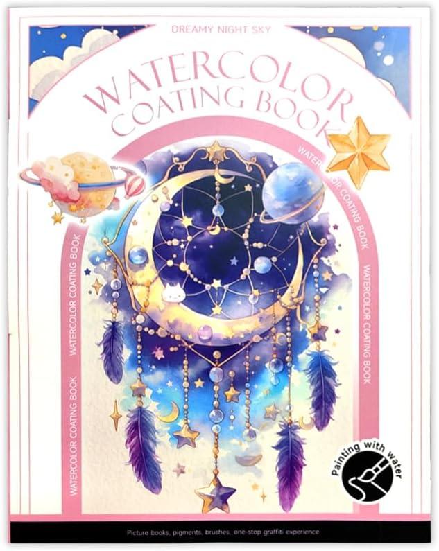 Watercolor Workbook, Water Coloring Book, Beginner-Friendly Watercolor Workbooks for Adults (Dream Star)